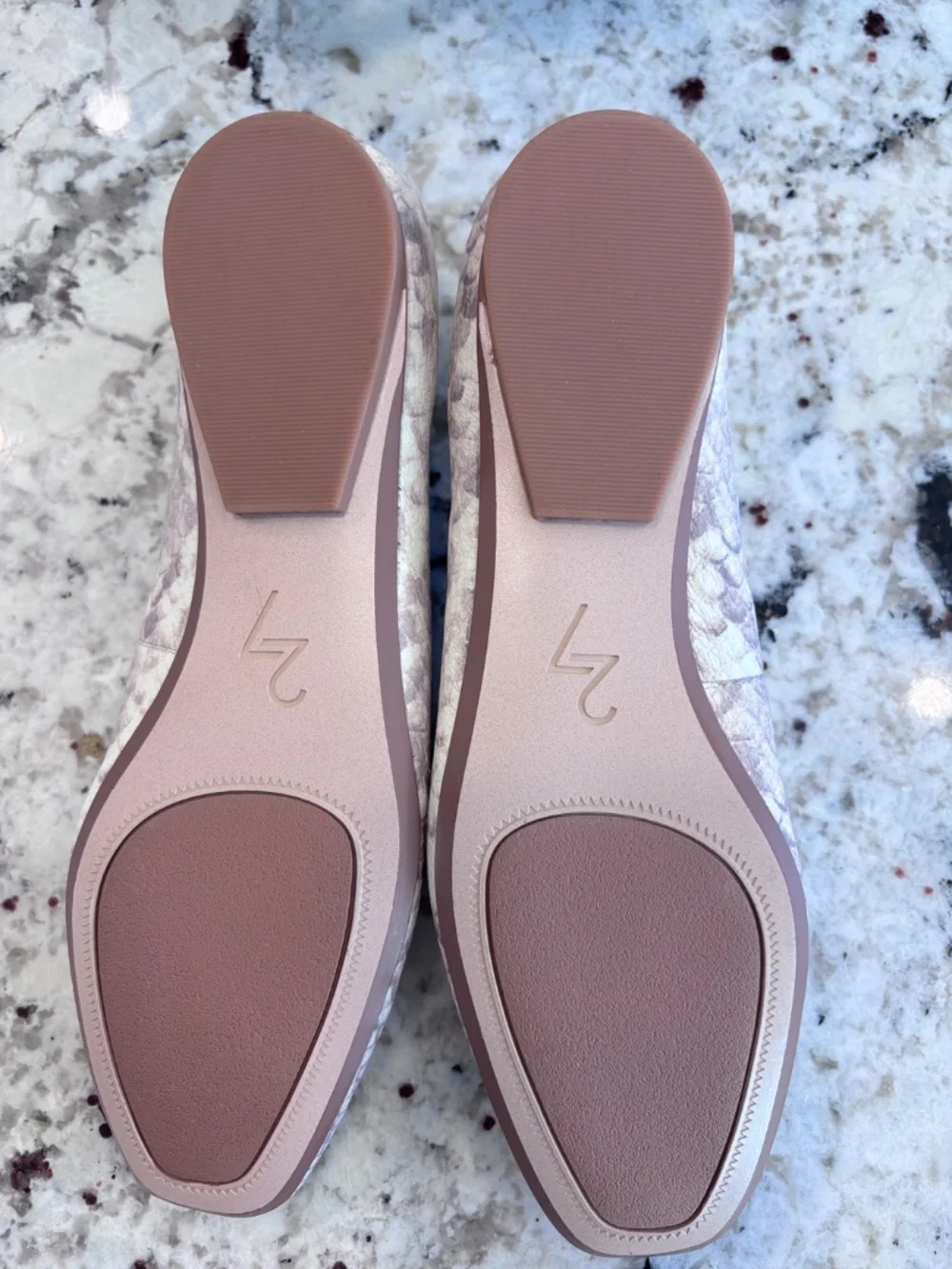 Naturalizer 27 EDIT Carla Snake Print Square Toe Ballet Flats Size 6.5 NWOT